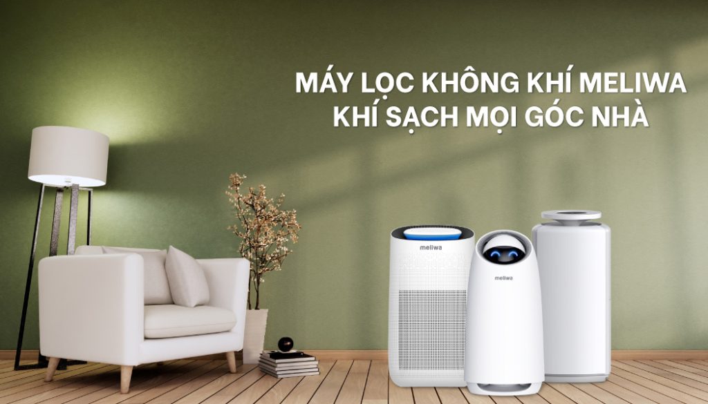 Bộ ba máy lọc không khí thông minh Meliwa (Từ trái qua phải: M60-M20-M50)