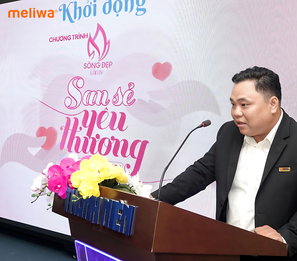 Ông Lê Hửu Lộc – Giám đốc Công ty TNHH Điện tử Meliwa "rất hạnh phúc vì được tham gia tài trợ cho cuộc thi vô cùng ý nghĩa như Sống đẹp"